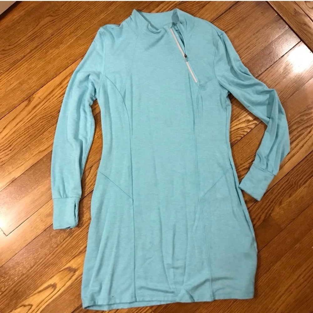 Dakini Teal Long Sleeve Athleisure Dress